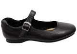 Comfortiva Kaylee Womens Leather Wide Fit Comfortable Mary Jane Shoes