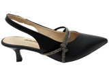 Dakota Teena Womens Brazilian Sling Back Heels With Comfort Footbed