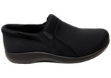 Alegria Duette Womens Comfortable Slip On Shoes Liquid Black