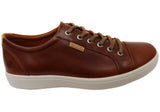 ECCO Mens Soft 7 Comfortable Leather Casual Lace Up Sneakers Shoes