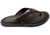 Democrata Jamie Mens Brazilian Leather Comfortable Thongs Sandals
