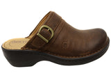 Born Avoca Womens Cushioned Comfort Footbed Leather Platform Clogs