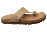 Softli Violet Womens Brazilian Thongs Sandals Flexible Comfort Footbed