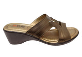 Country Jack Studio Womens C444 Leather Slides Sandals