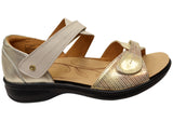 Revere Geneva Womens Comfortable Leather Wide Width Sandals