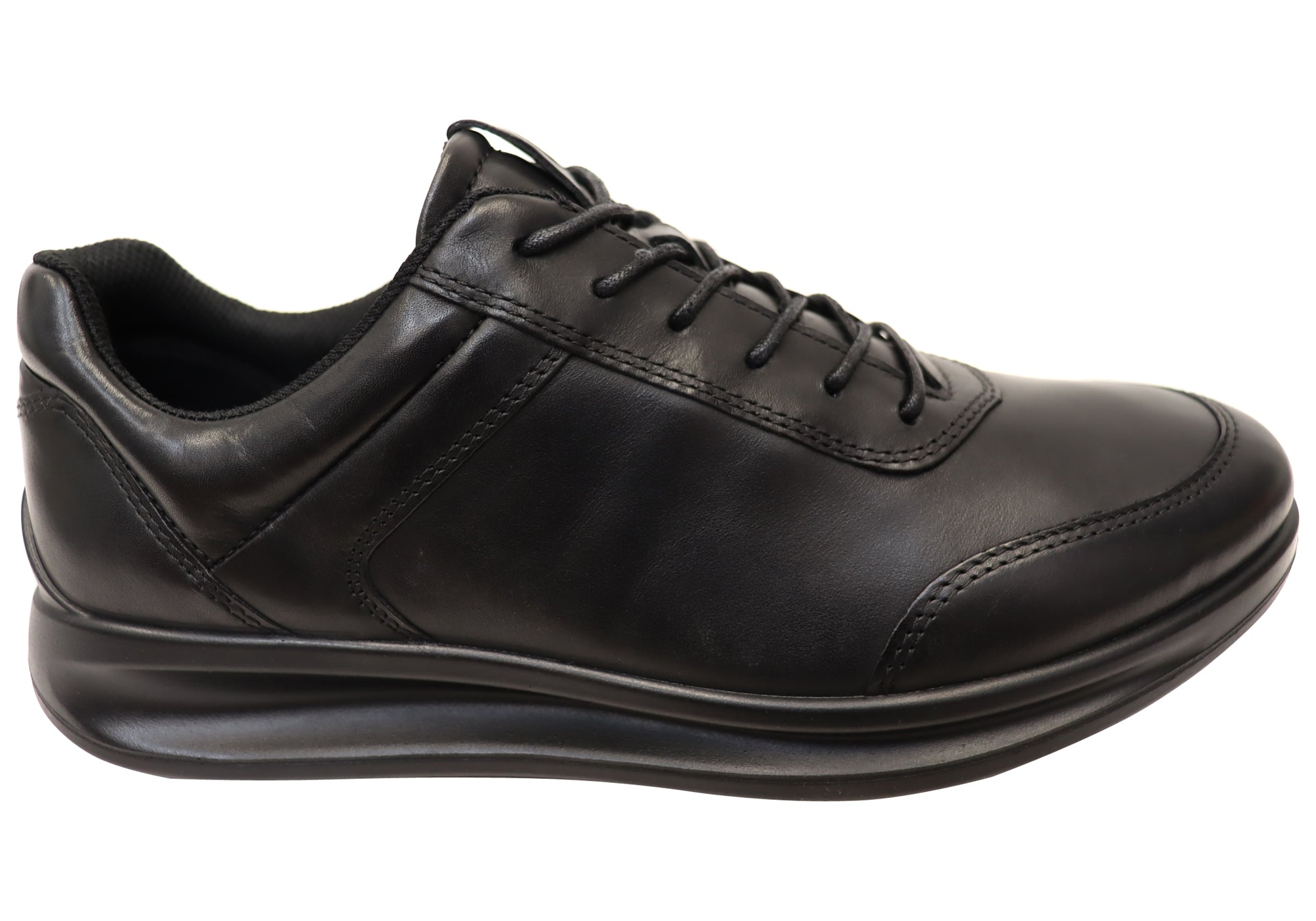 ECCO Mens Leather Aquet Sneakers Shoes – Brand House Direct