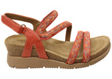 Comfortiva Silvia Womens Comfort Footbed Wide Fit Leather Sandals