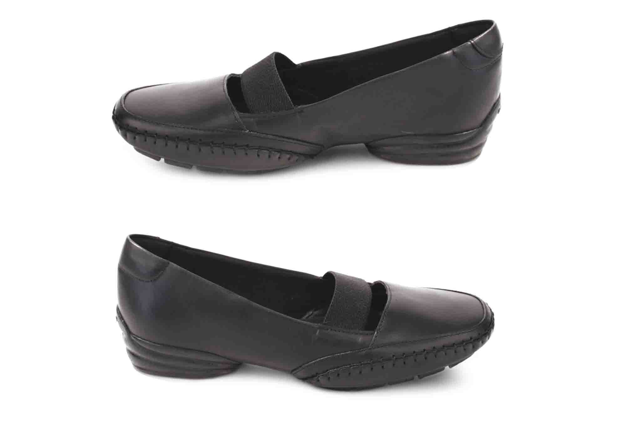 Comfortshoeco Avar Womens Comfort Cushioned Leather Low Heel Shoes