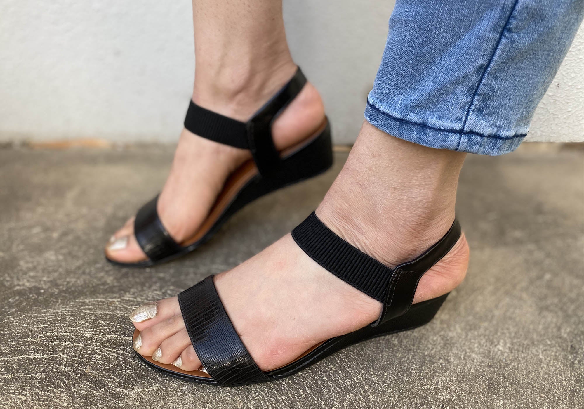 Usaflex Boca Womens Comfortable Wedge Sandals Made In Brazil