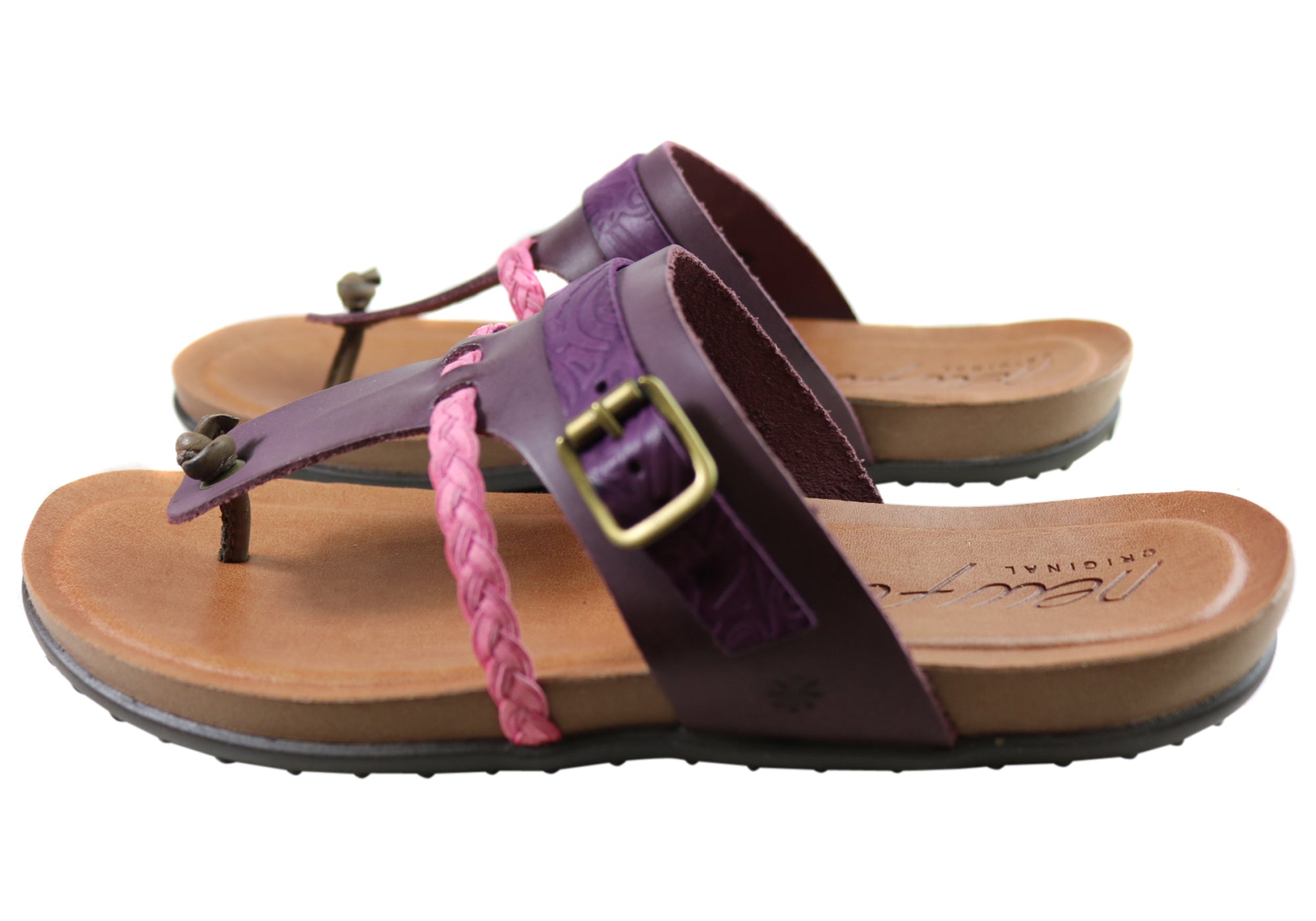 New Face Palms Womens Comfortable Leather Sandals Made In Brazil