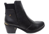 Pegada Lane Womens Mid Heel Leather Ankle Boots Made In Brazil