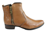 Dazzani Cass Womens Comfortable Leather Ankle Boots Made In Brazil