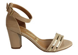 Vizzano Brodie Womens Comfortable Fashion Block Heel Patent Sandals