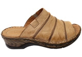 Orizonte Trivia Womens Comfortable European Leather Slides Sandals