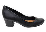 Usaflex Natalie Womens Comfortable Leather Court Shoes Heels