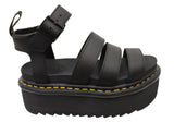 Dr Martens Womens Blaire Quad Hydro Leather Platform Sandals