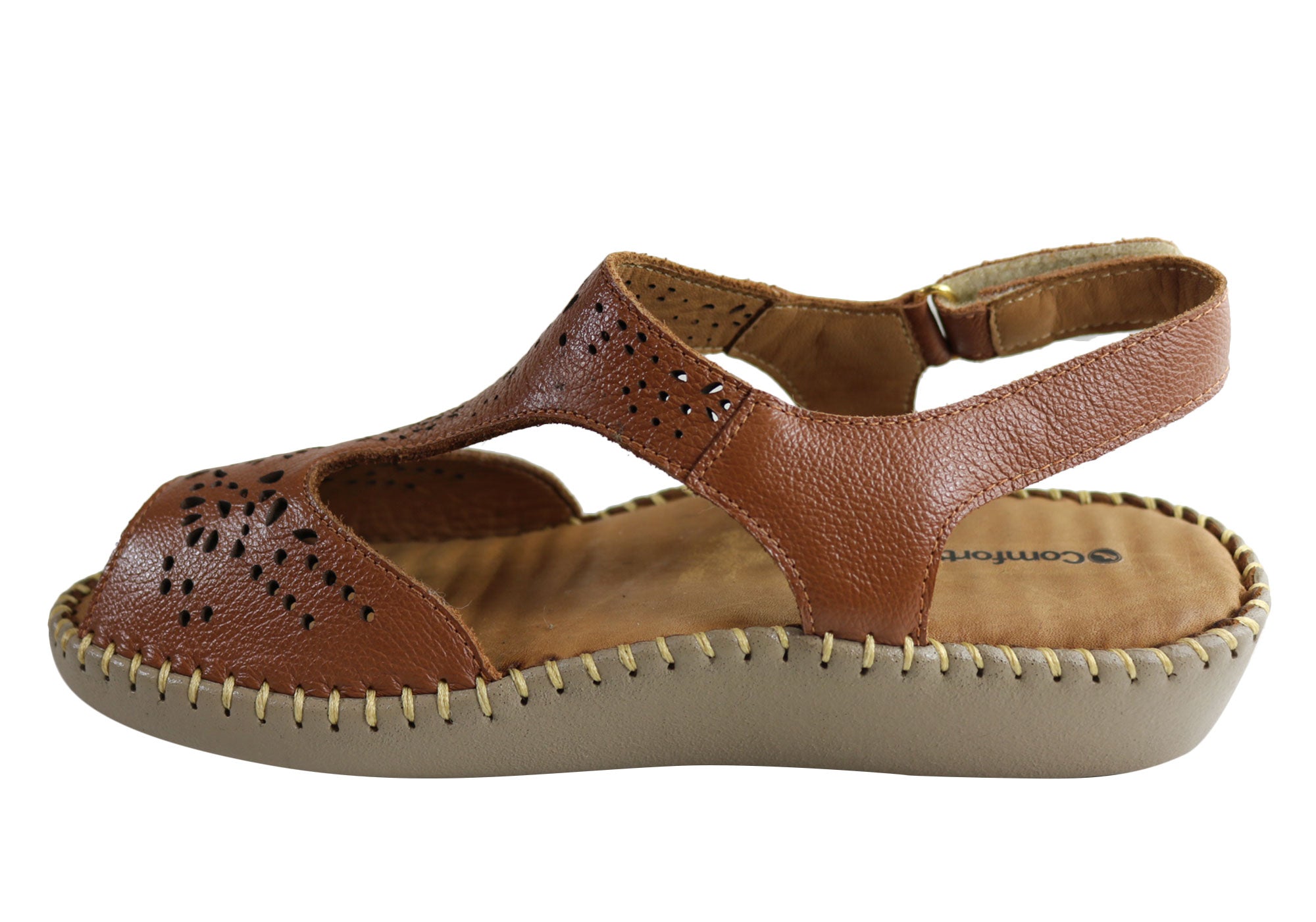 Comfortshoeco Maxine Womens Leather Brazilian Comfortable Sandals