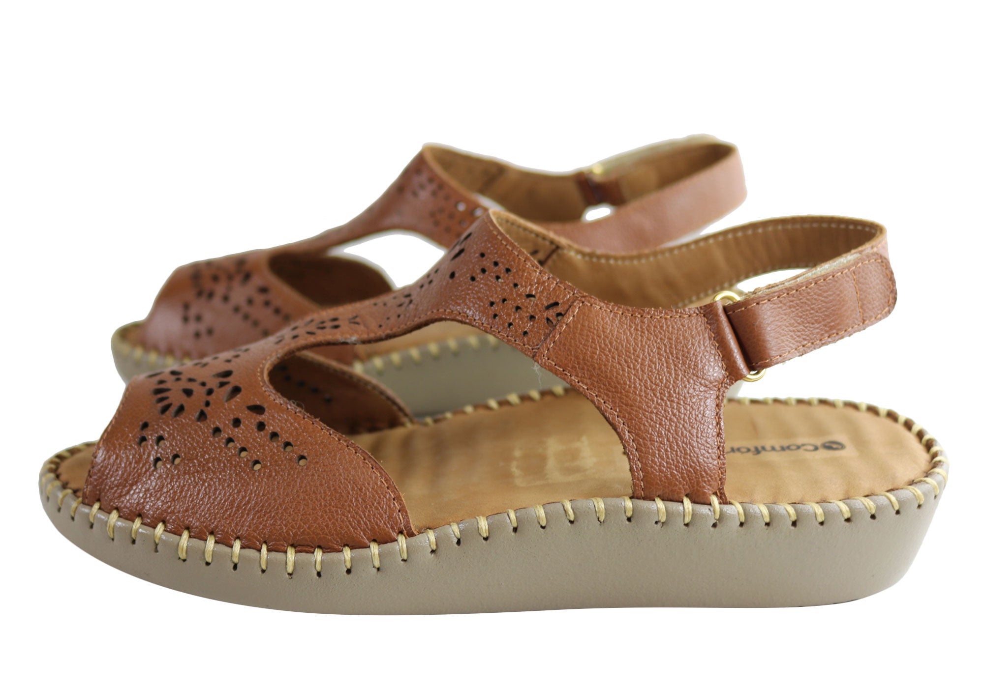 Comfortshoeco Maxine Womens Leather Brazilian Comfortable Sandals