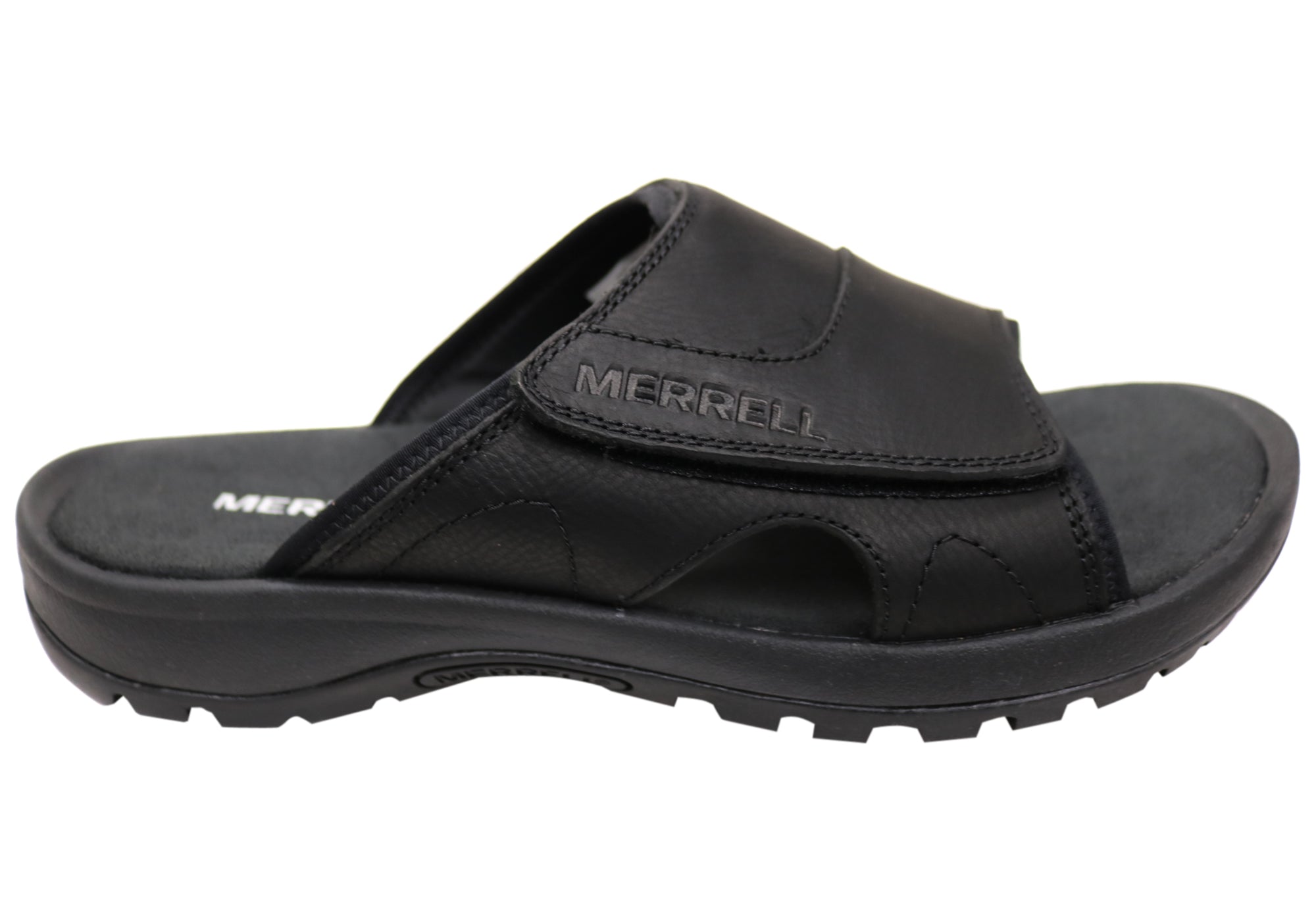 Merrell Mens Sandspur Slide Comfortable Leather Sandals