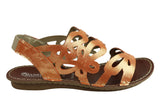 Andacco Desiree Womens Comfortable Flat Leather Sandals Made In Brazil