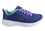 Skechers Go Run 600 Fun Run Kids Girls Comfy Lace Up Athletic Shoes