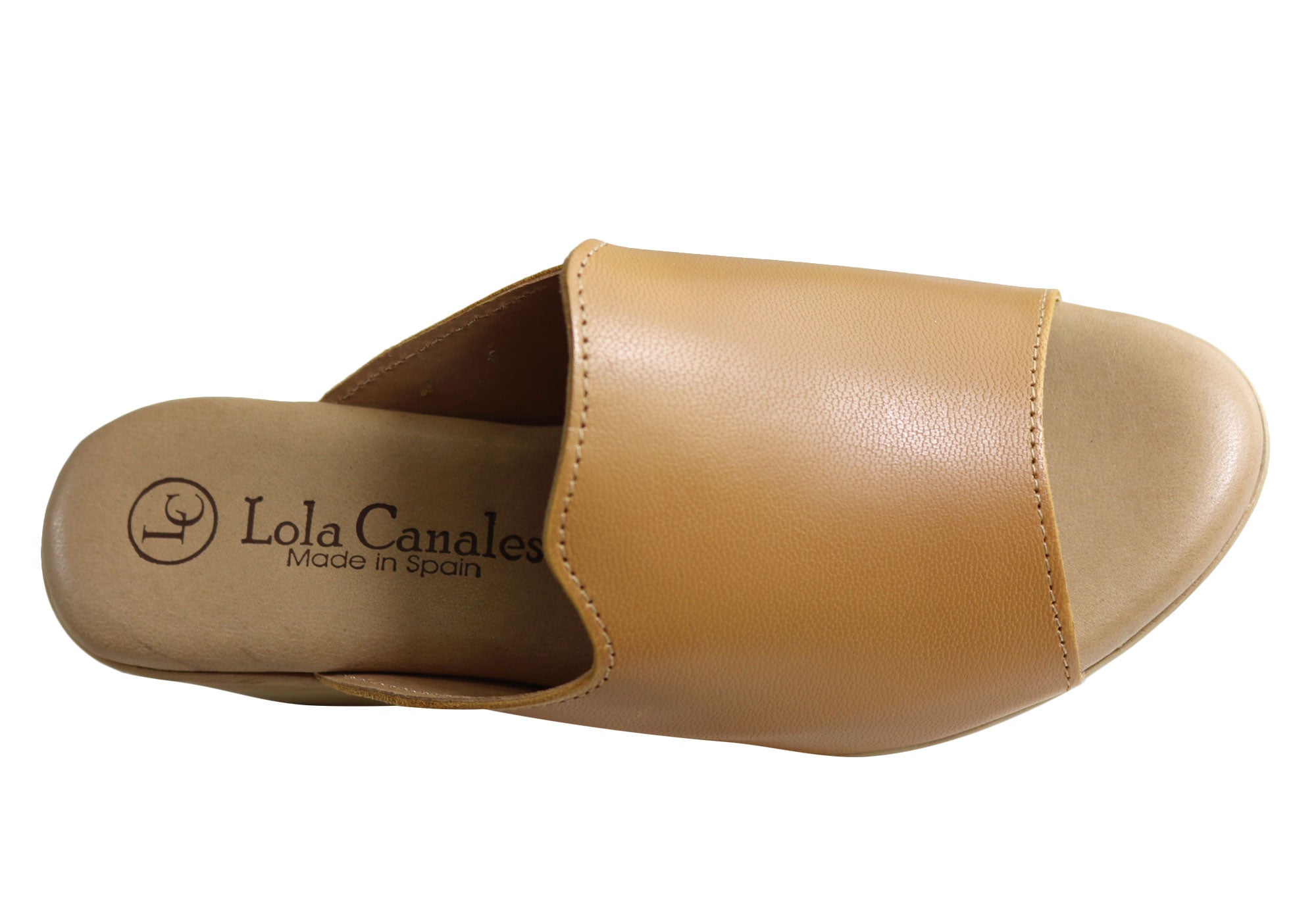 Lola Canales Trinity Womens Spanish Comfortable Leather Slide Sandals