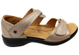 Revere Geneva Womens Comfortable Leather Wide Width Sandals