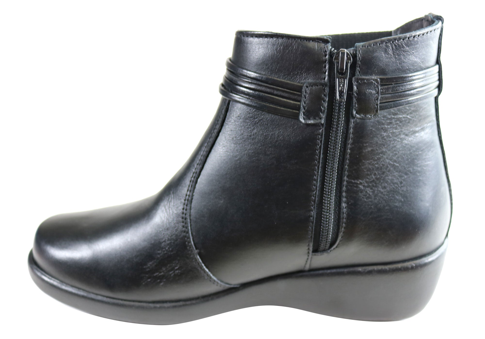 Comfortshoeco Anne Womens Leather Comfort Ankle Boots Made In Brazil