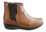 Comfortshoeco Tina Womens Leather Comfort Ankle Boots Made In Brazil