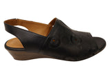 Orizonte Resley Womens European Comfortable Leather Wedge Sandals
