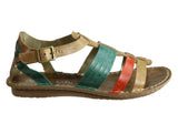 Andacco Augustine Womens Comfort Flat Leather Sandals Made In Brazil