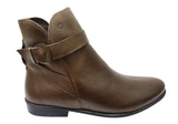 Perlatto Penny Womens Comfortable Leather Ankle Boots Made In Brazil