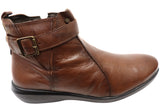 Perlatto Tess Womens Comfortable Leather Ankle Boots Made In Brazil