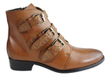 Villione Maya Womens Comfortable Leather Ankle Boots Made In Brazil