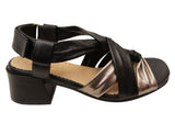 Opananken Vita Womens Comfortable Leather Mid Heel Sandals