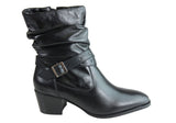 Villione Erin Womens Comfortable Leather Ankle Boots Made In Brazil