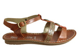 Andacco Madisson Womens Comfort Flat Leather Sandals Made In Brazil