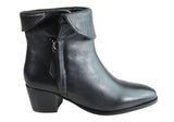 Villione Penny Womens Comfortable Leather Ankle Boots Made In Brazil