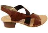 Andacco Meliza Womens Comfortable Brazilian Leather Low Heel Sandals