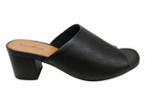 Usaflex Janice Womens Comfortable Leather Slides Heels Made In Brazil