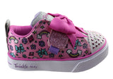 Skechers Infant Toddler S Lights Twinkle Breeze 2 0 Charming Bow Shoes