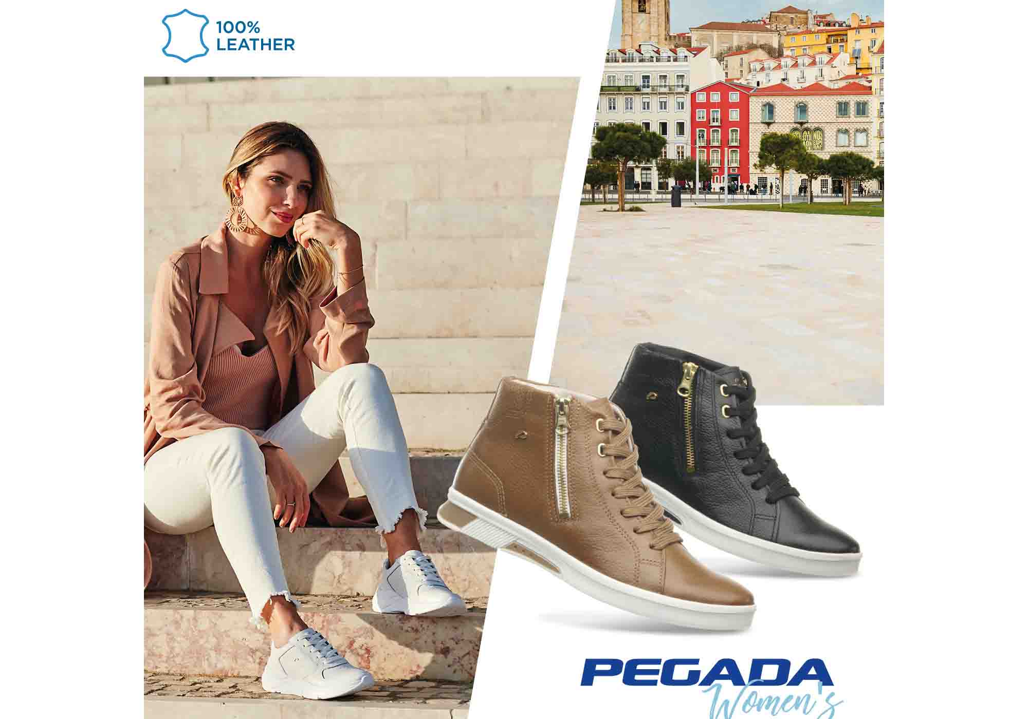 Pegada Montrose Womens Comfortable Leather Ankle Boots Made In Brazil