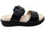 Caprice Adrinnar Womens Comfort Extra Wide Fit Leather Slide Sandals