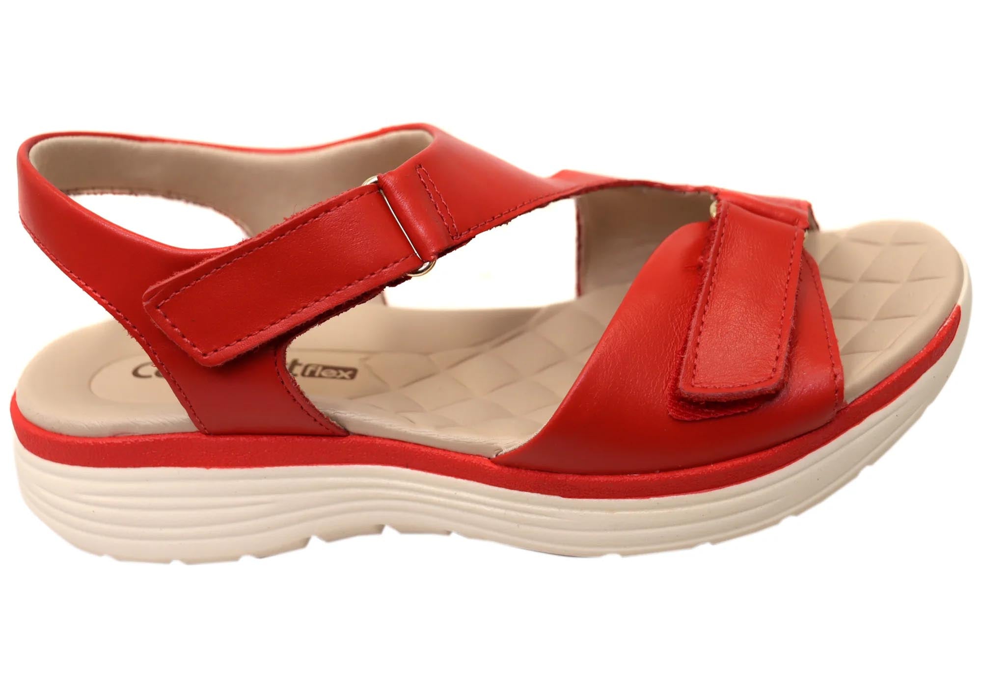 Comfortflex Darla Womens Leather Sandals With Comfortable Footbed