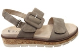 Caprice Arlia Womens Comfortable Wide Fit Leather Adjustable Sandals