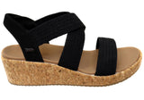 Skechers Womens Arch Fit Beverlee Love Stays Comfortable Wedge Sandals