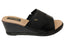 Pegada Lysandra Womens Comfort Brazilian Wedge Leather Slide Sandals