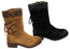 Comfortiva Salem Womens Wide Fit Comfort Leather Suede Mid Calf Boots