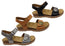 Comfortiva Gwen Womens Comfort Footbed Wide Fit Leather Sandals