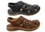 Born Mens Cabot III Leather Closed Toe Sandals With Comfort Footbed